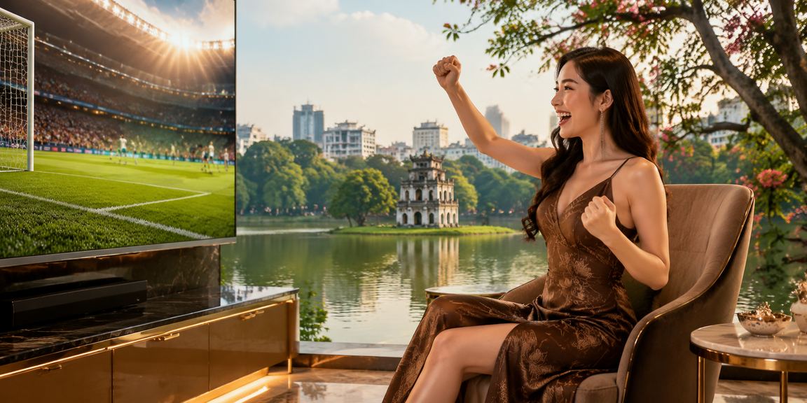 Người dùng Hà Nội đọc phân tích kèo thể thao bên tách cà phê buổi sáng